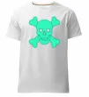 Чоловіча преміум футболка Череп люмінесцентний Білий фото