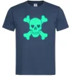 Мужская футболка Череп люмінесцентний Темно-синий фото