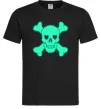 Мужская футболка Череп люмінесцентний Черный фото