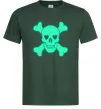 Мужская футболка Череп люмінесцентний Темно-зеленый фото