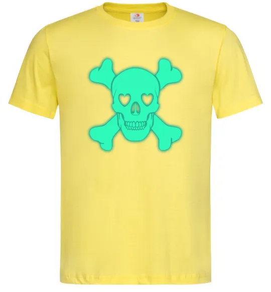 Мужская футболка Череп люмінесцентний Лимонный фото
