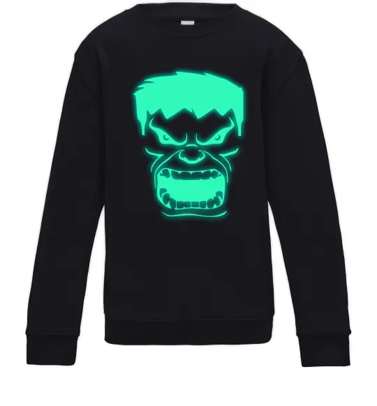 Детский Свитшот Халк Люмінесцентний Черный фото