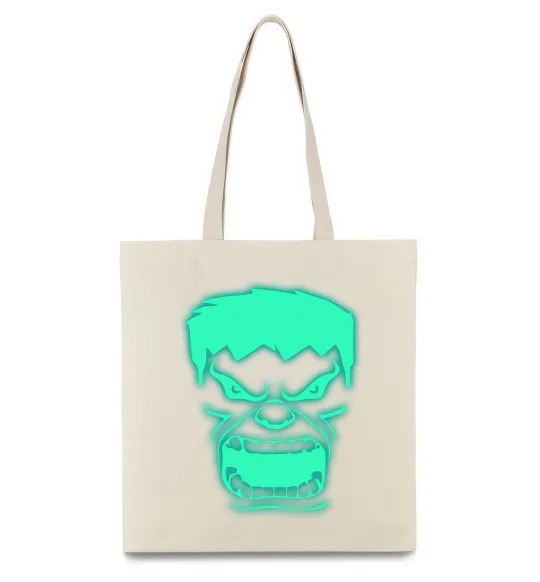 Эко-сумка Халк Люмінесцентний Бежевый фото