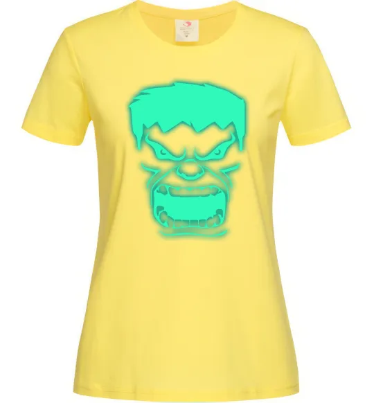 Жіноча футболка Халк Люмінесцентний Лимонний фото