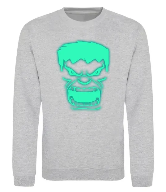 Свитшот Халк Люмінесцентний Серый меланж фото