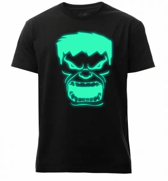 Чоловіча преміум футболка Халк Люмінесцентний Чорний фото