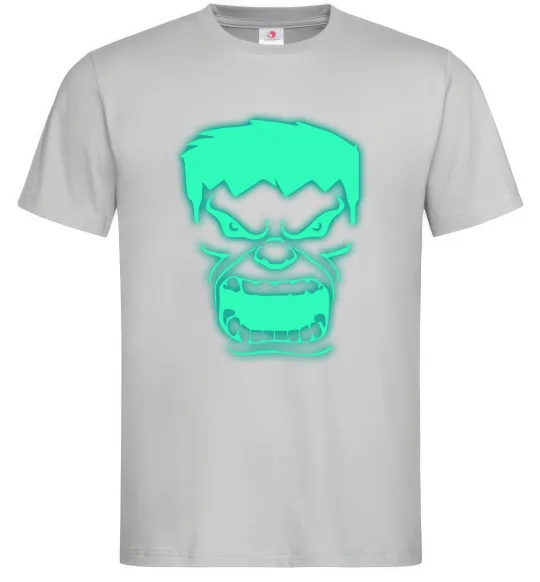 Мужская футболка Халк Люмінесцентний Серый фото