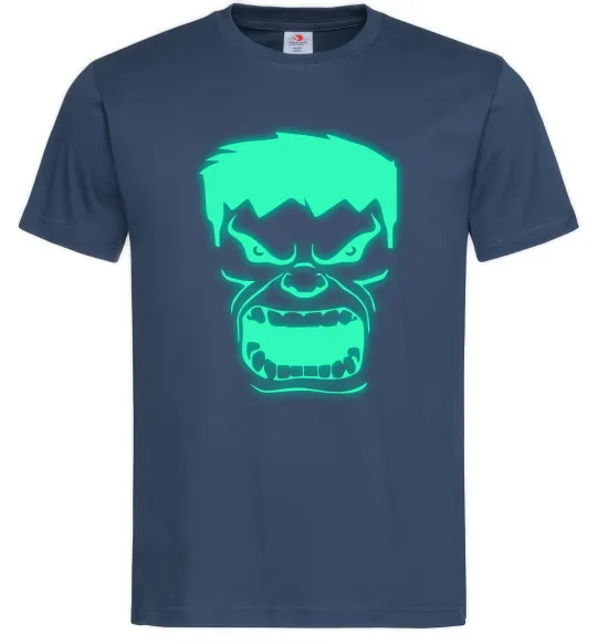 Мужская футболка Халк Люмінесцентний Темно-синий фото