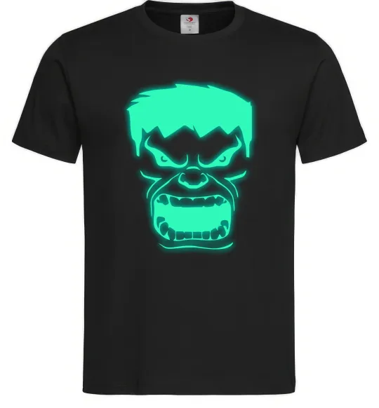 Мужская футболка Халк Люмінесцентний Черный фото
