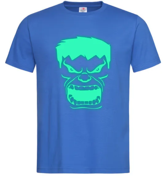 Мужская футболка Халк Люмінесцентний Ярко-синий фото