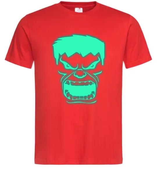 Мужская футболка Халк Люмінесцентний Красный фото