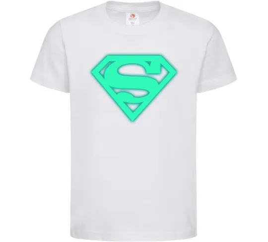 Детская футболка Superman люмінесцентний Белый фото