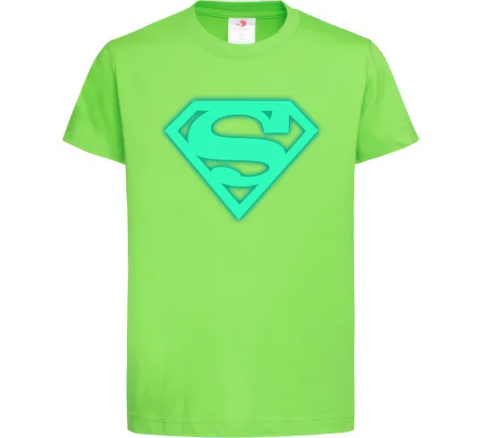 Детская футболка Superman люмінесцентний Лаймовый фото