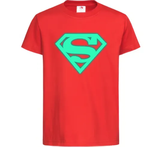 Детская футболка Superman люмінесцентний Красный фото