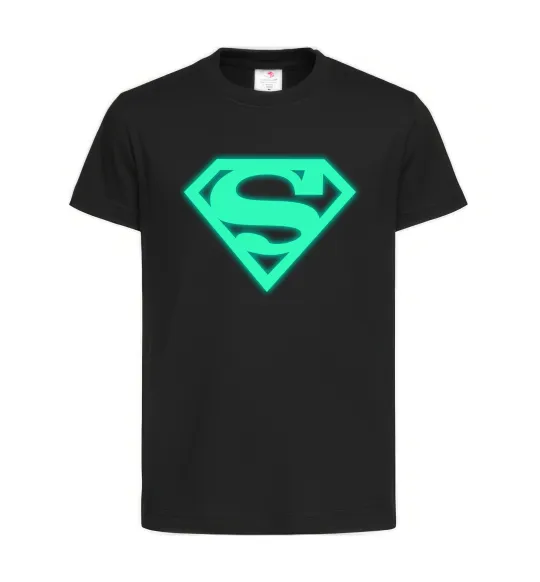 Детская футболка Superman люмінесцентний Черный фото