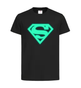 Детская футболка Superman люмінесцентний Черный фото