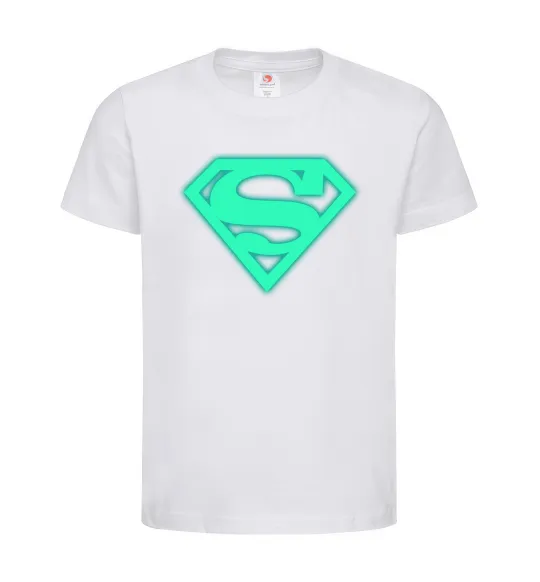 Детская футболка Superman люмінесцентний Белый фото