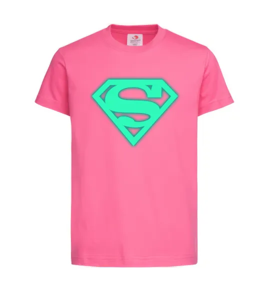 Детская футболка Superman люмінесцентний Ярко-розовый фото