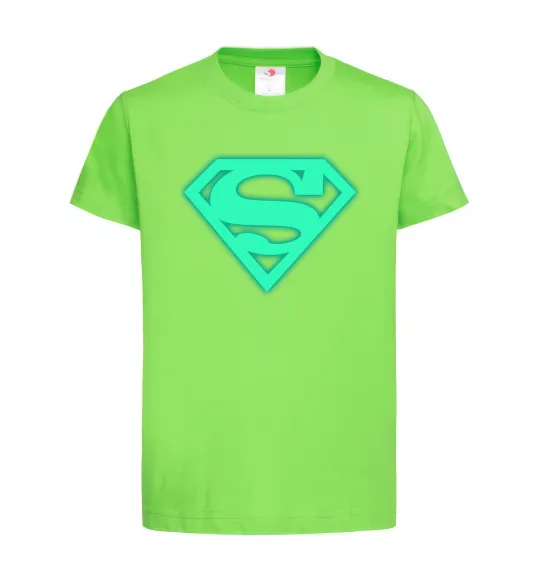 Детская футболка Superman люмінесцентний Лаймовый фото