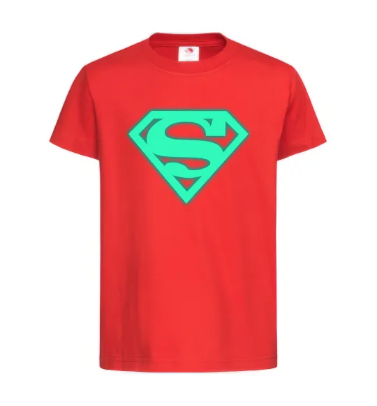 Детская футболка Superman люмінесцентний Красный фото