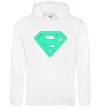 Мужская толстовка (худи) Superman люмінесцентний Белый фото