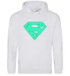 Мужская толстовка (худи) Superman люмінесцентний Серый меланж фото