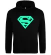 Женская толстовка (худи) Superman люмінесцентний Черный фото