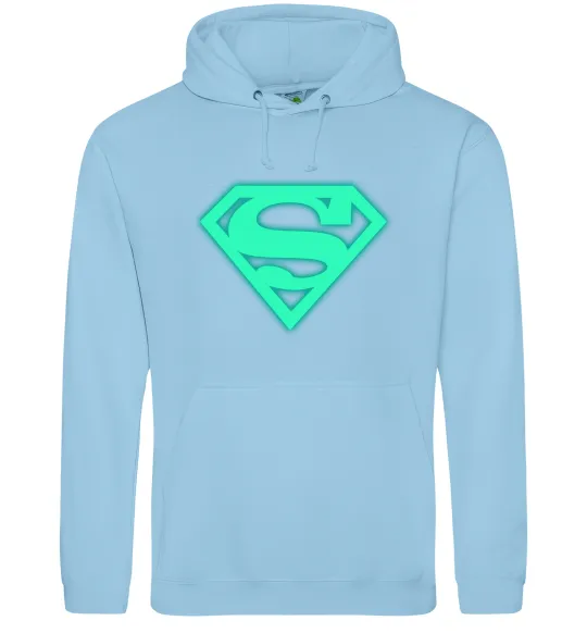 Женская толстовка (худи) Superman люмінесцентний Голубой фото