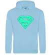 Женская толстовка (худи) Superman люмінесцентний Голубой фото