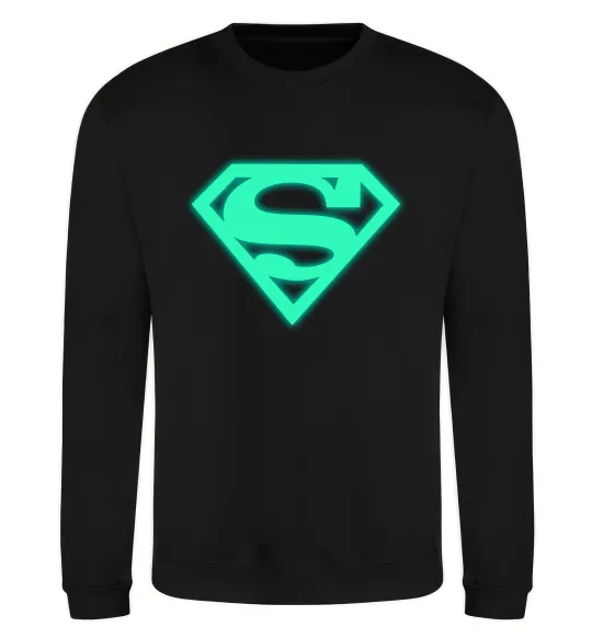 Свитшот Superman люмінесцентний Черный фото