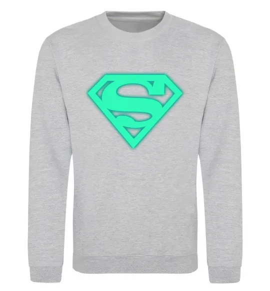 Свитшот Superman люмінесцентний Серый меланж фото