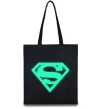Еко-сумка Superman люмінесцентний Чорний фото