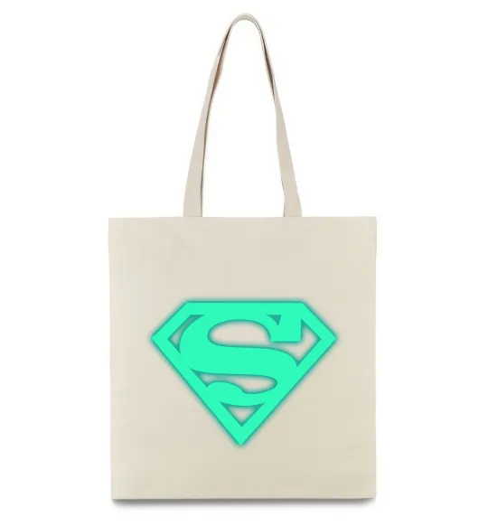 Еко-сумка Superman люмінесцентний Бежевий фото