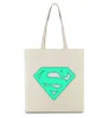 Еко-сумка Superman люмінесцентний Бежевий фото