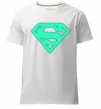 Чоловіча преміум футболка Superman люмінесцентний Білий фото