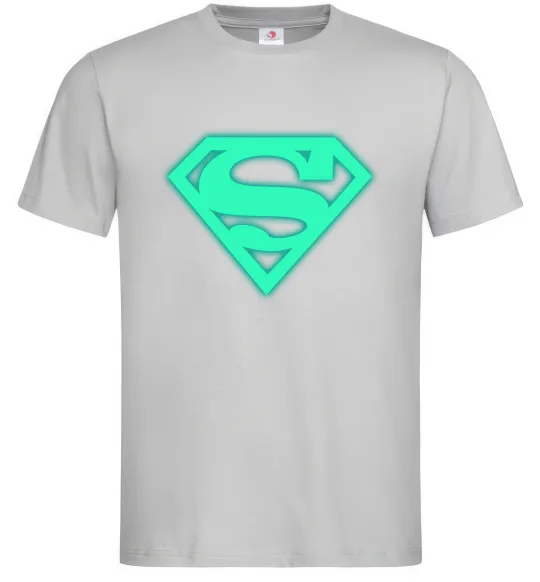 Чоловіча футболка Superman люмінесцентний Сірий фото