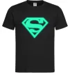 Чоловіча футболка Superman люмінесцентний Чорний фото