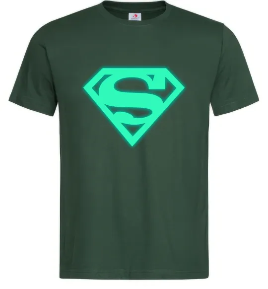 Чоловіча футболка Superman люмінесцентний Темно-зелений фото