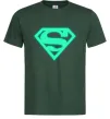 Чоловіча футболка Superman люмінесцентний Темно-зелений фото