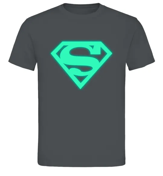 Чоловіча футболка Superman люмінесцентний Графіт фото
