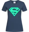 Женская футболка Superman люмінесцентний Темно-синий фото