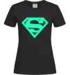Женская футболка Superman люмінесцентний Черный фото