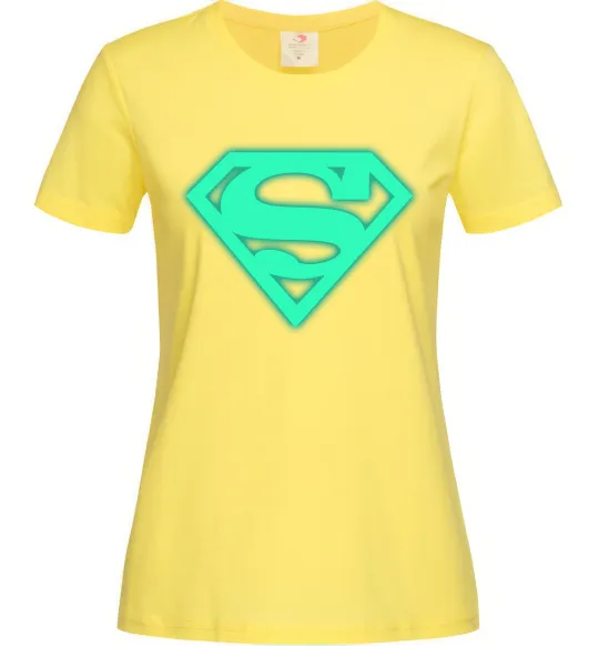 Женская футболка Superman люмінесцентний Лимонный фото