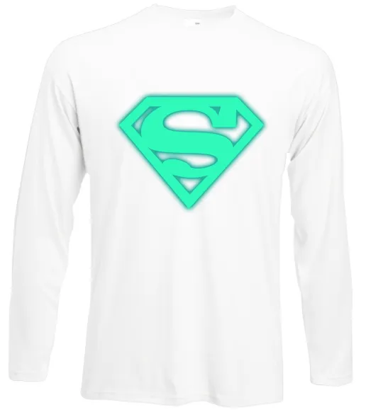 Лонгслив Superman люмінесцентний Белый фото