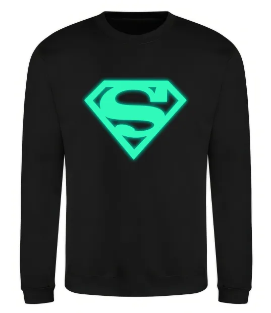 Свитшот Superman люмінесцентний Черный фото