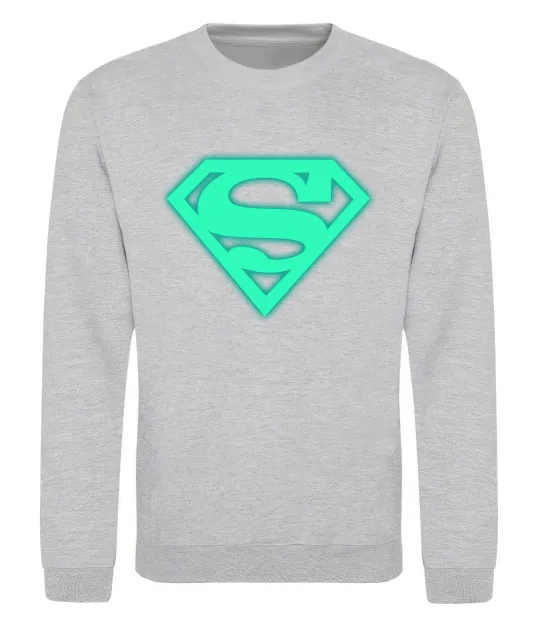 Свитшот Superman люмінесцентний Серый меланж фото
