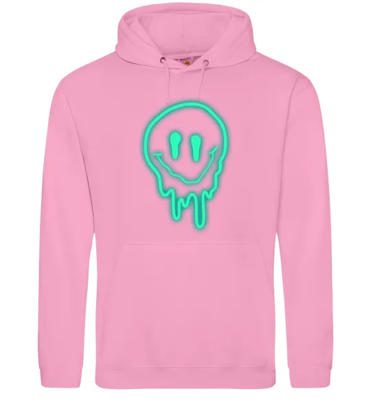 Чоловіча толстовка (худі) Смайл люмінесцентний Рожевий фото