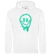 Мужская толстовка (худи) Смайл люмінесцентний Белый фото