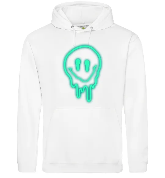 Жіноча толстовка (худі) Смайл люмінесцентний Білий фото