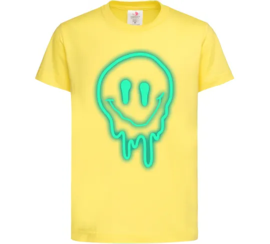 Детская футболка Смайл люмінесцентний Лимонный фото